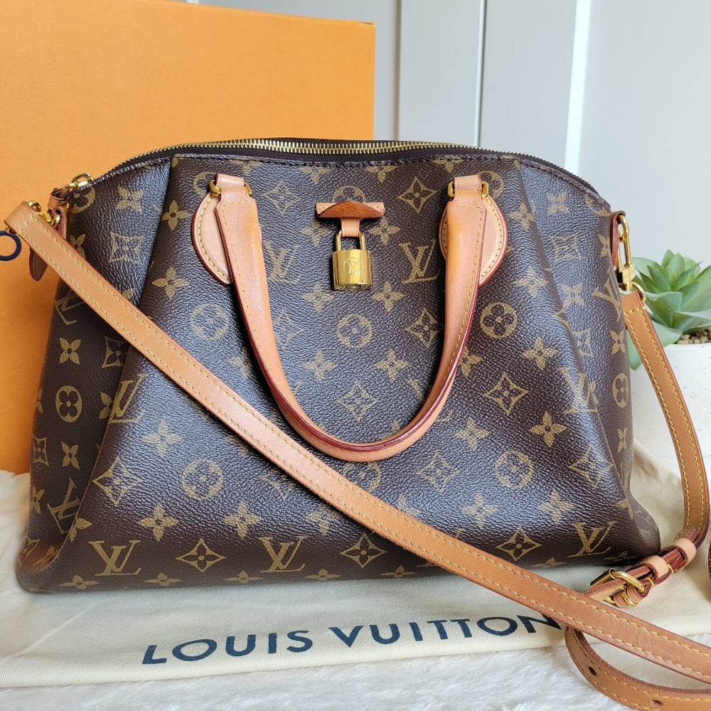 💕Beautiful DISCONTINUED Louis Vuitton Satchel Bag RIVOLI Mm Monogram - Picture 6 of 16